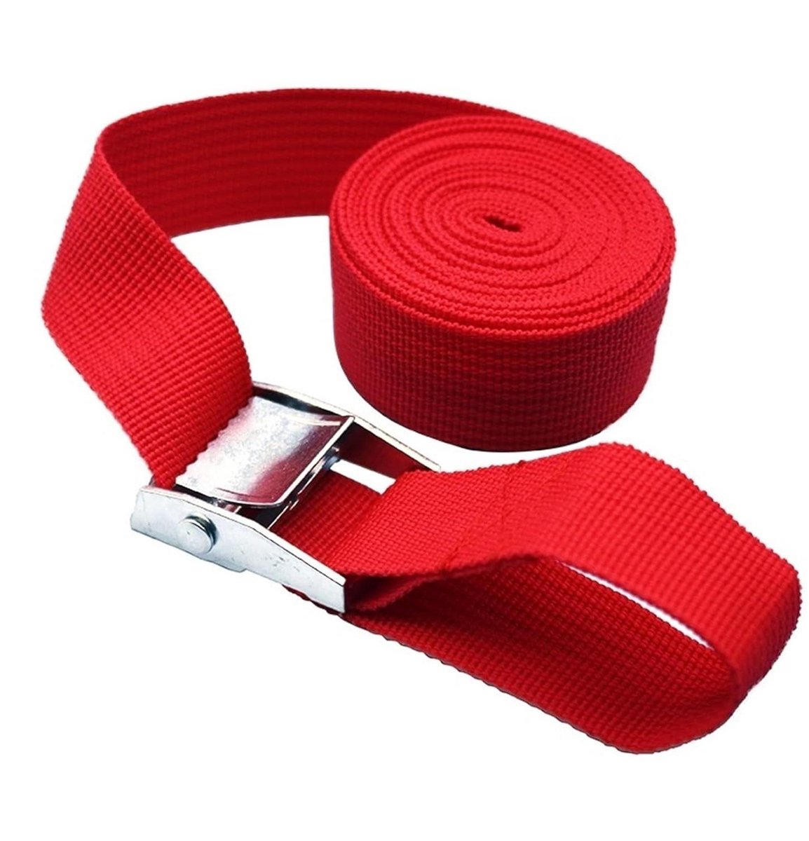 Metalen Spanband - Ratelriem Vrachtband - Lading Zekeren - Snelontgrendelingshendel - 2 Meter - Rood