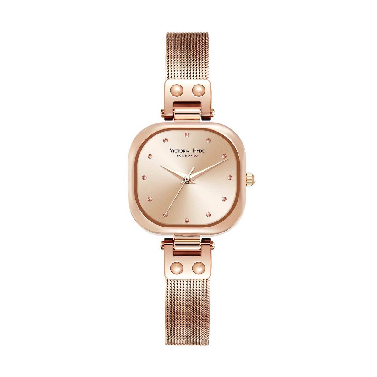 Victoria Hyde "Rock" - Dameshorloge - Elegante Horloge - Rose Goudkleurig - Rose Wijzerplaat - mesh - Vrouwen Horloges - Best Verkochte Horloges - Leuke Cadeau - Cadeau Voor Haar