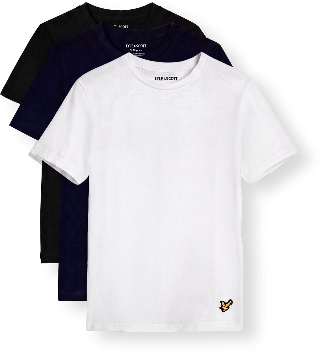 Lyle & Scott Loungewear 3 Pack T-shirts Ondergoed & Nachtkleding Jongens - Donkerblauw - Maat 164/170
