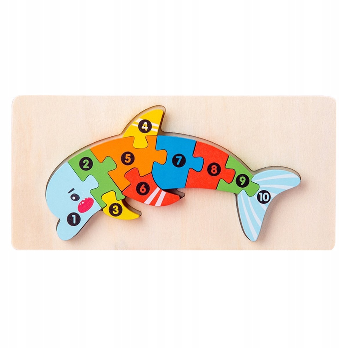 Houten Puzzel Delfin voor Kinderen 3+ | Educatief Speelgoed