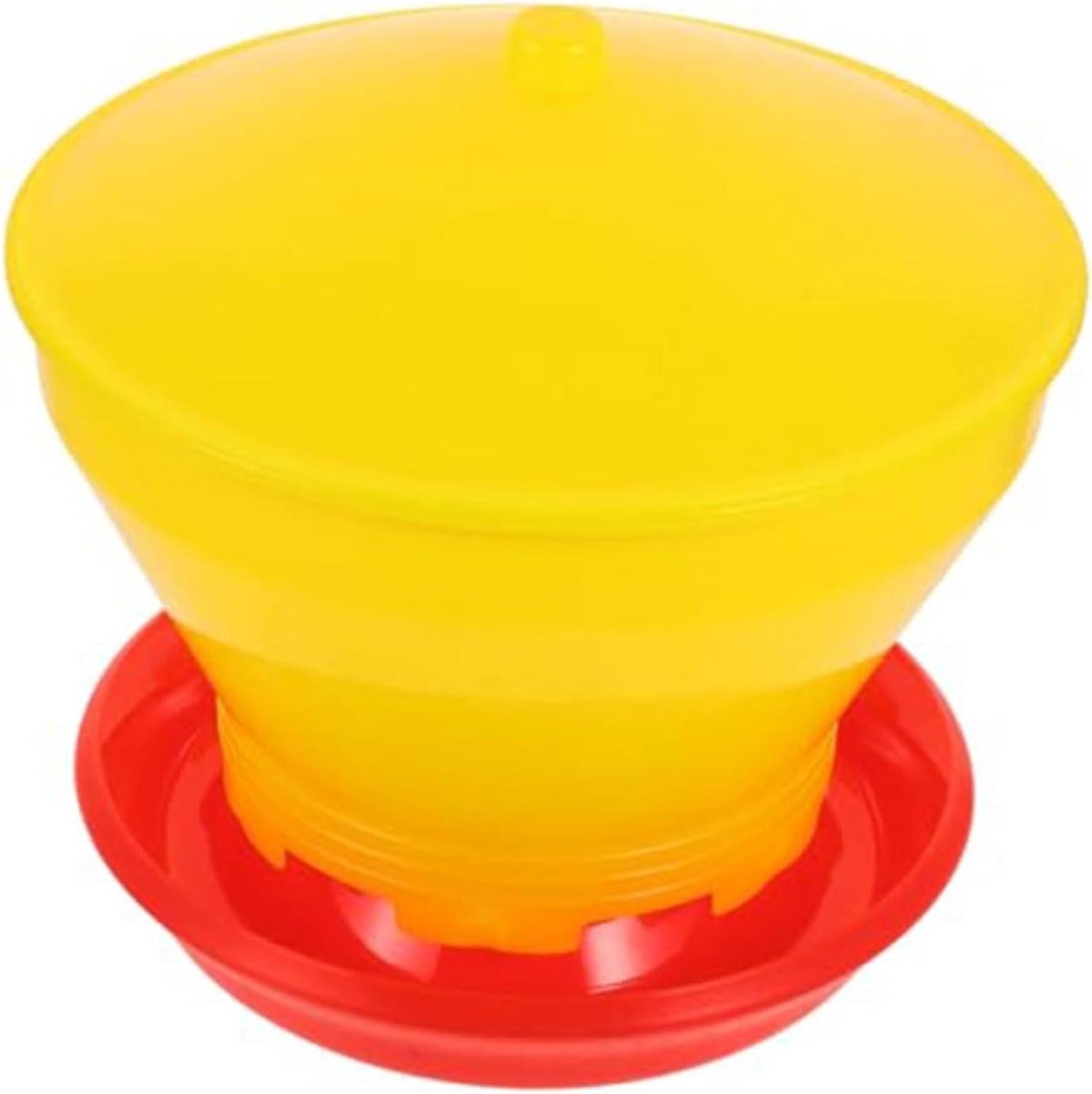 Kippenvoerbak Waterer - Pluimvee Voeremmer - Vogels Voeden - Ruimtebesparend Ontwerp - Niet gespecificeerd - Geel