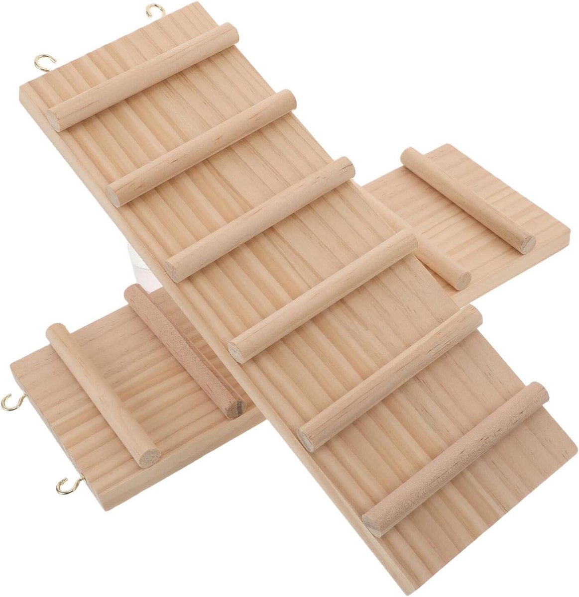 Hamster Klimbrug - Kleine Dieren - Verrijkt Leefomgeving - Veilig Klimmen - 2 Stuks 26.5cm - Natuurlijk Hout