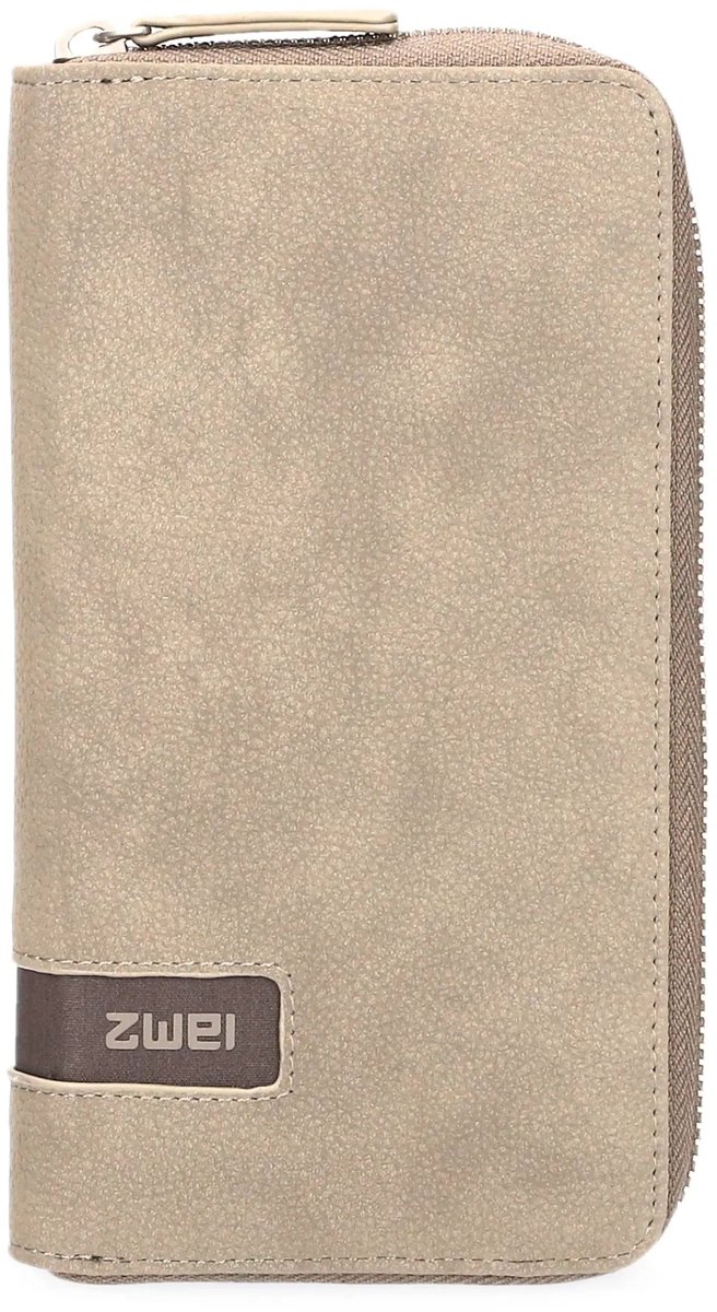 zwei portemonnee M.Wallet MW2 Nubuk - Mud groengrijs