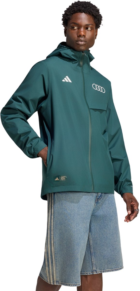 Adidas Performance Audi Revolut F1 Team 2026 Sampa Soul Regenjack Heren Groen