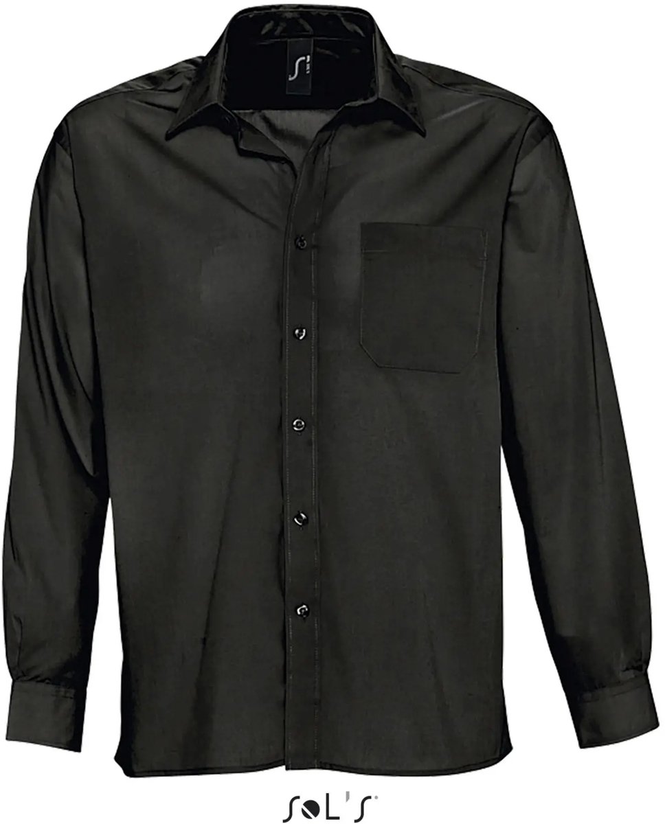 SOL'S Popeline-Shirt Baltimore Long Sleeve L623 - Black - XXL