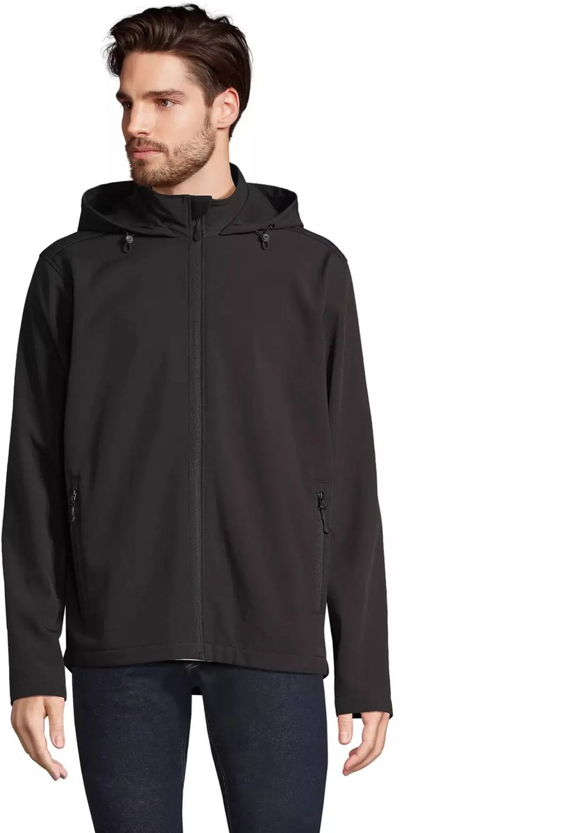 SOL'S Men´s Race Softshell Hooded Jacket L04447 - Black - 3XL