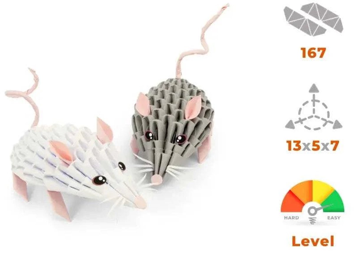 ORIGAMI 3D Mice - 168pcs