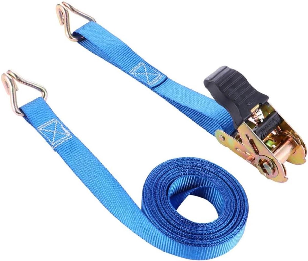Bevestigingsriem Set - Lading Zekeren - Vracht Vervoeren - Versterkte Gesp - 540 cm - Blauw