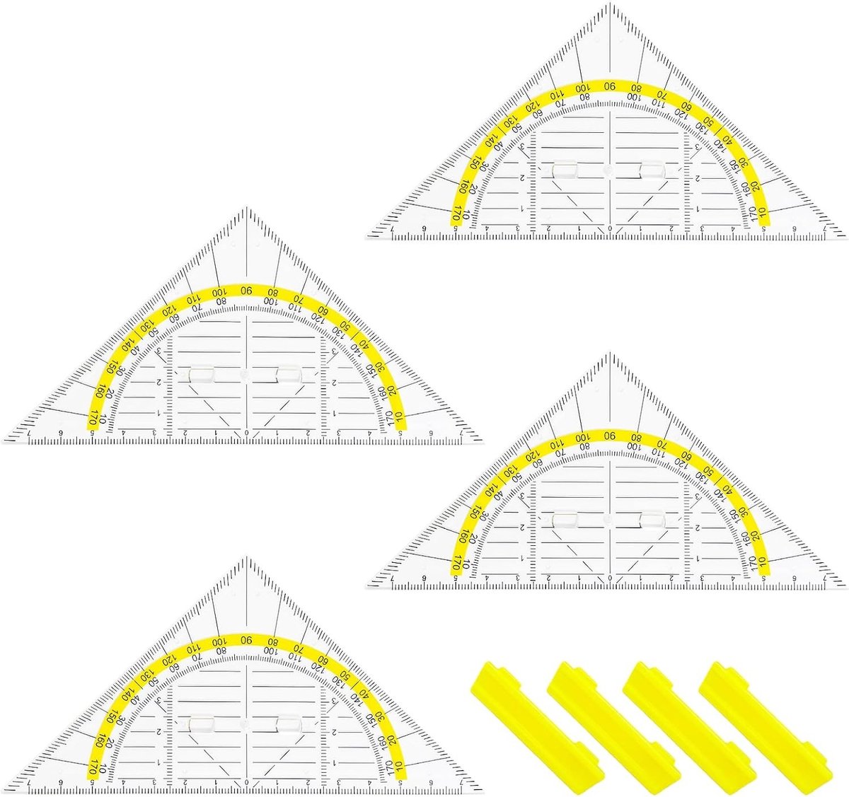 Set van 4 flexibele kunststof hoekbeugels van 15,7 cm voor stevige bevestiging en veelzijdig gebruik