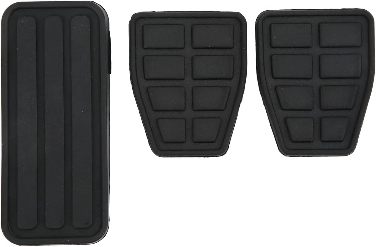 Duurzame 3-delige Rubberen Pedaalpadset voor T4 Transporter (1990-2003), Vervangingsset voor Auto, Antislip en Weerbestendig