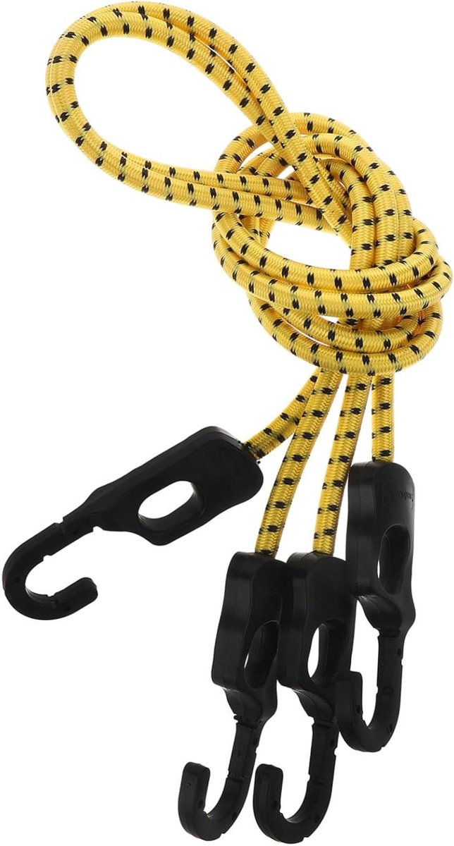 Elastische Bagagebanden - Spanbanden Fiets Motor - Lading Zekeren - Met Haken - 144 cm - Multicolor