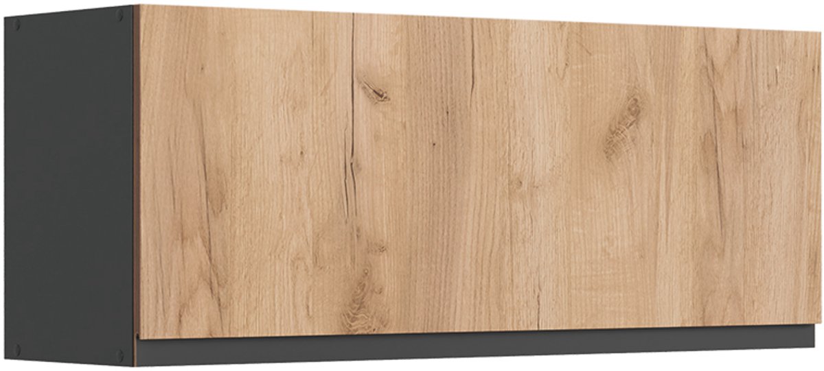 Vicco Hangkast R-Line, Goudkleurig Eiken/Antraciet, 100 cm Plat