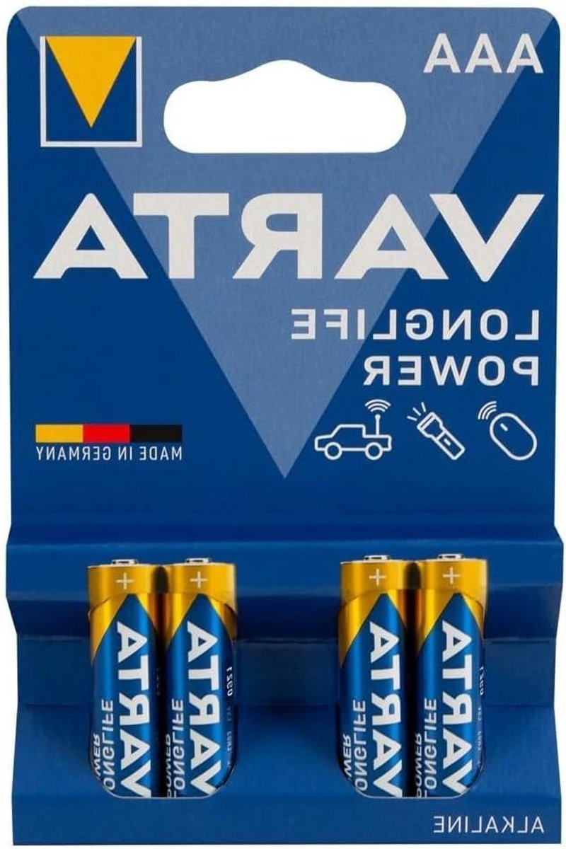 AAA Batterijen - Kleine Potlood Batterijen - Apparaten Voeden - Hoge Energie Capaciteit - 4 Stuks - Zilver