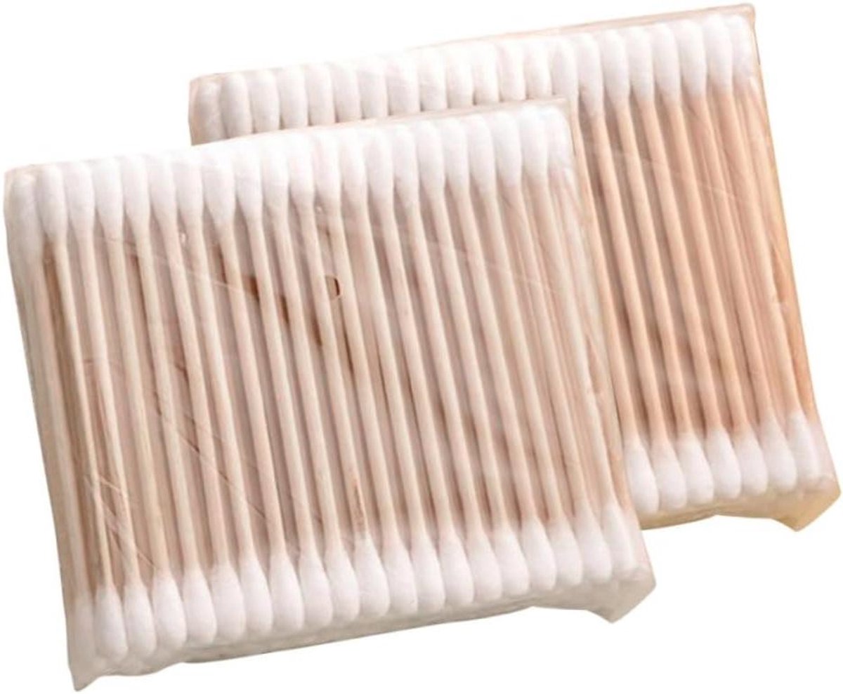 Katoenen Swabs - Oorstokjes Make-up - Make-up Aanbrengen - Dubbelzijdig - 500 Stuks - Wit