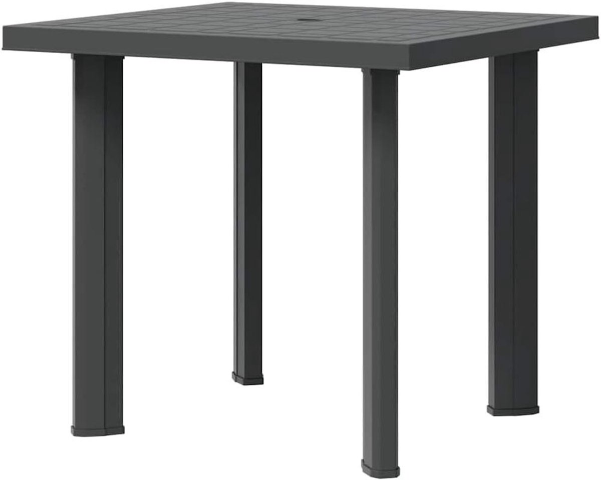 Tuintafel - Buitentafel Terrastafel - Buiten Eten - Weerbestendig Kunststof - 80 x 75 x 72 cm - Antraciet