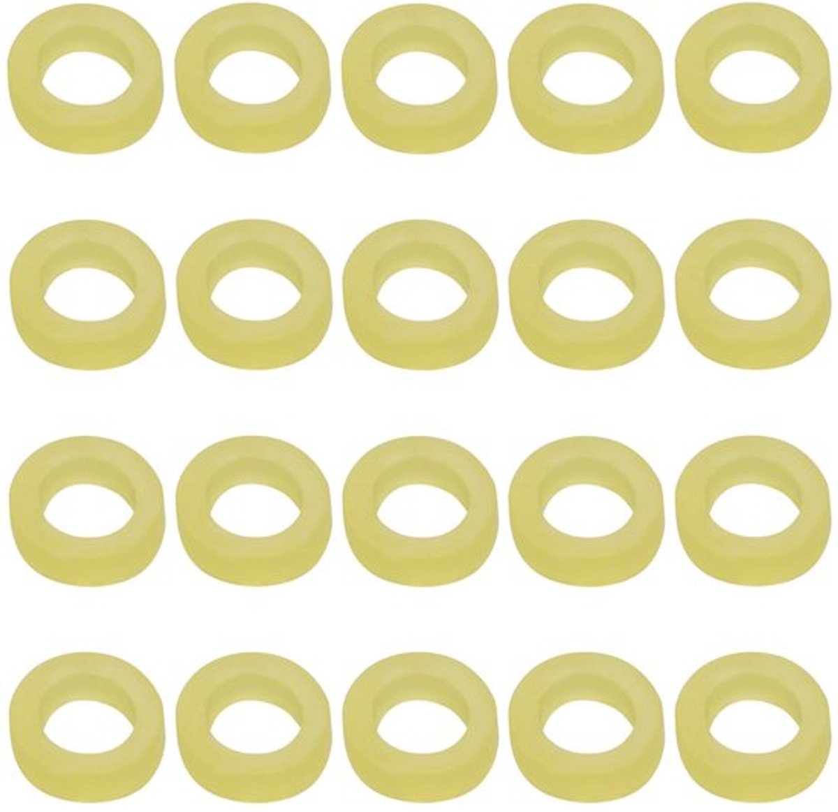Aasbanden 700 stuks - Rubber - Geel - Binnendiameter 4 mm - Buitendiameter 6 mm - Geschikt voor pellets en wormen - Aaslint