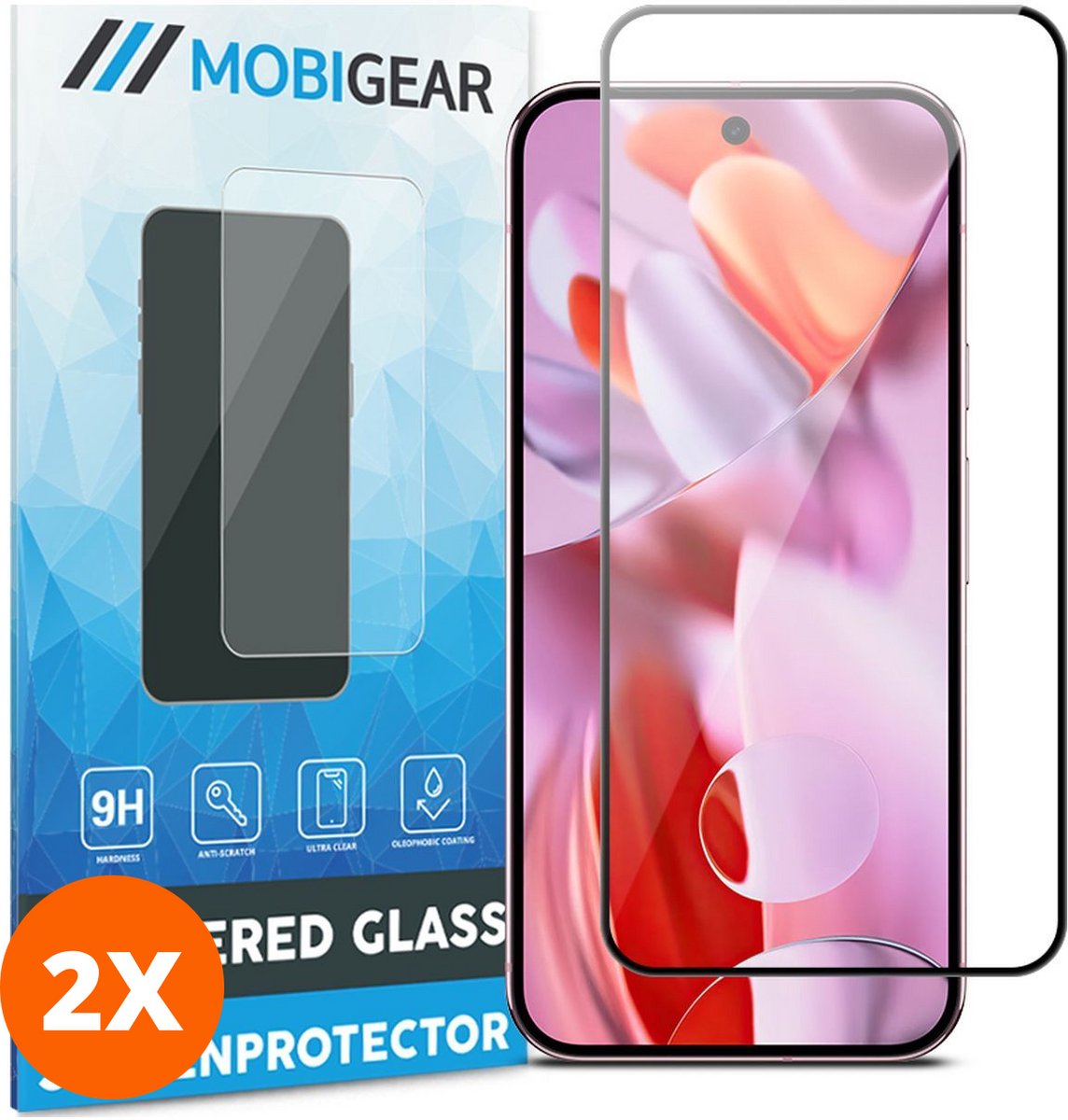 Mobigear Screenprotector geschikt voor Google Pixel 11 Glazen | Mobigear Premium Screenprotector - Case Friendly (2-Pack)
