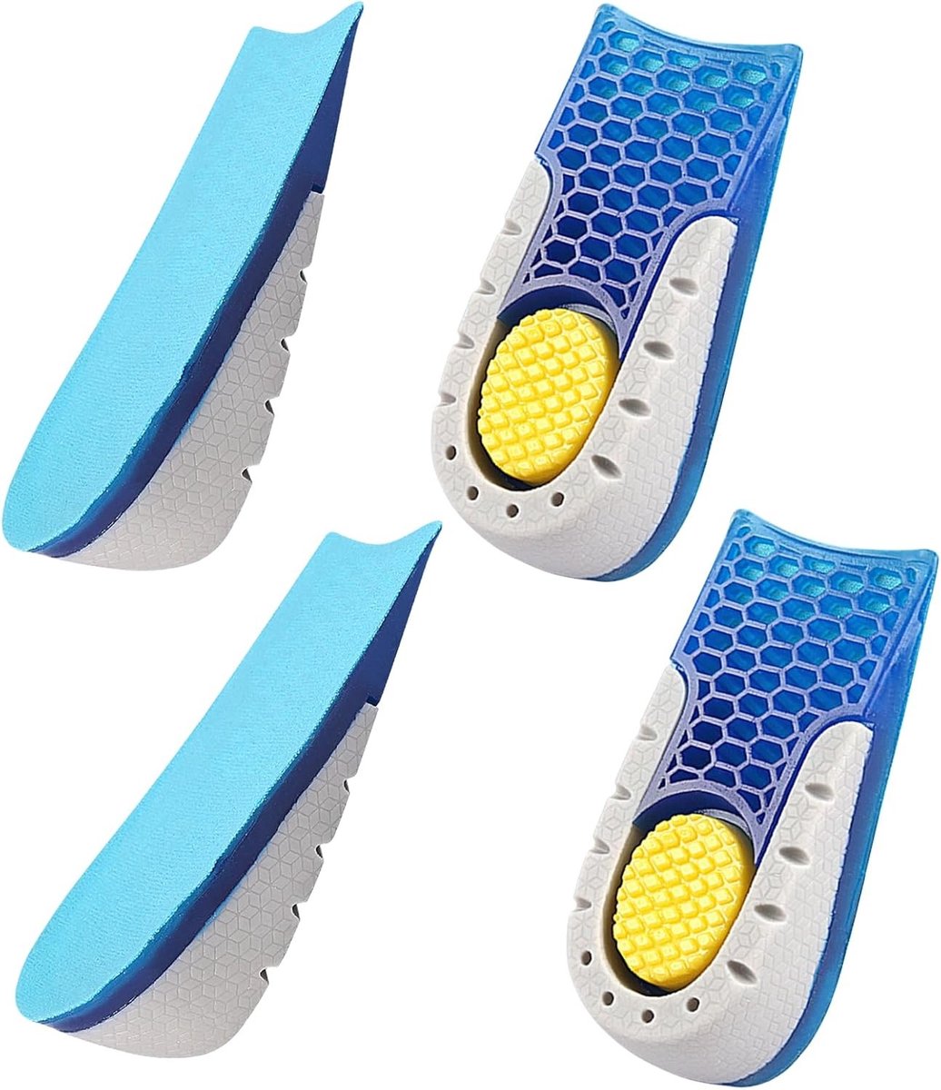Hielspoorzooltjes - Blauw - 2,5 cm - Gel Hielkussen met Schokabsorptie - Voor Mannen en Vrouwen