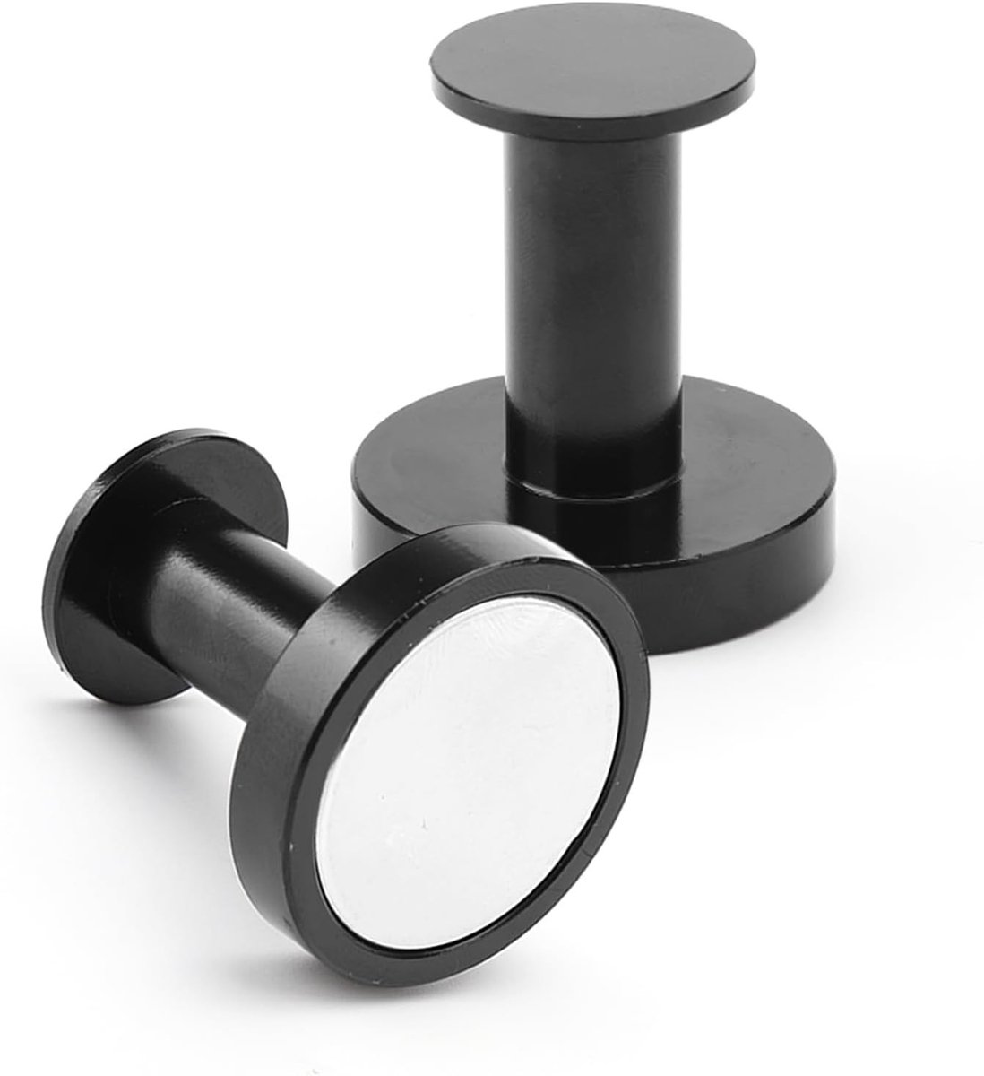 Handdoekhouder - Zwart - Ronde Magnetische Haak - Roestvrij Staal - Sterke Houdkracht voor Diverse Toepassingen