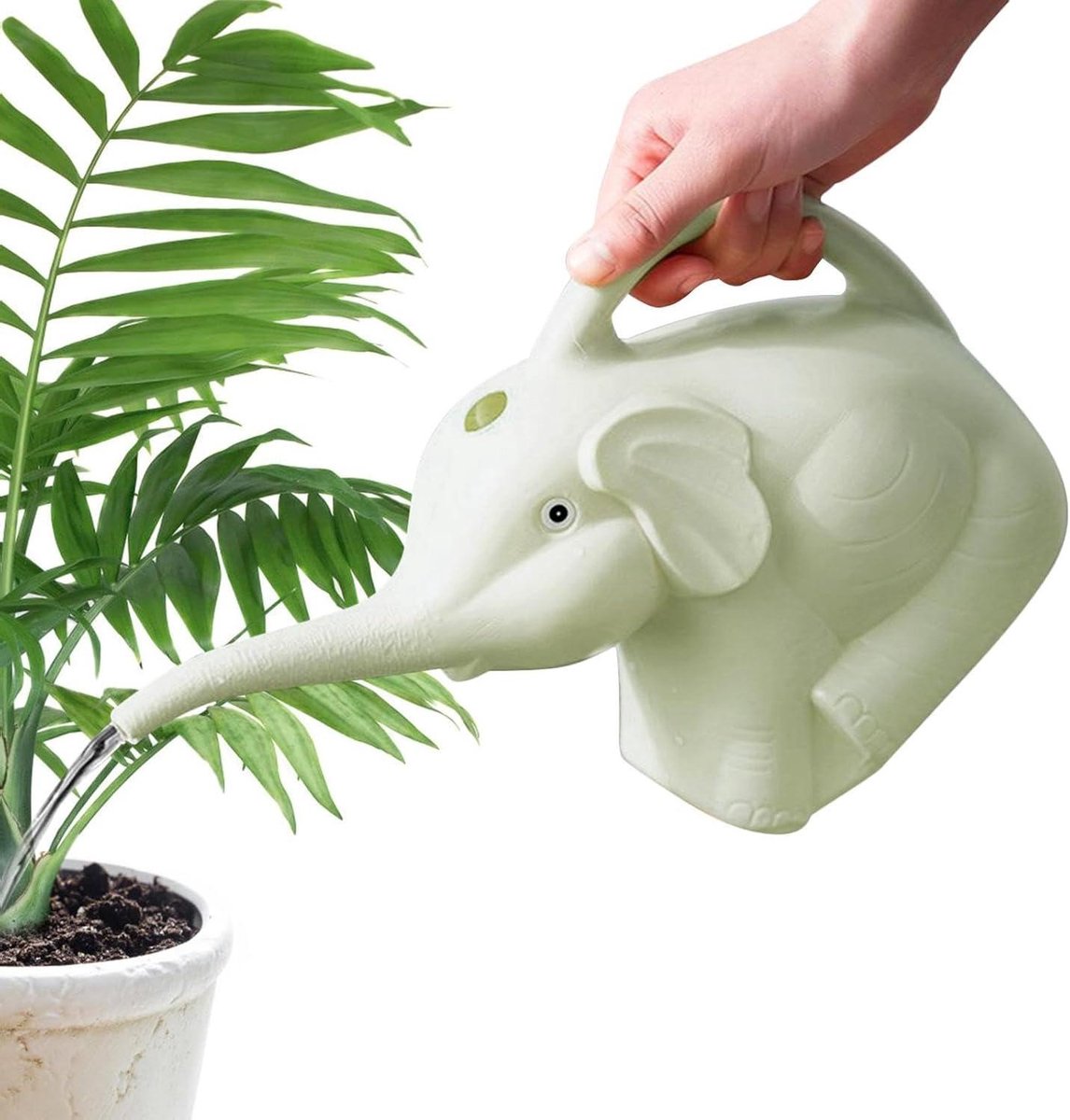 Gieter Olifant - Waterplanten Decoratie - Planten Water Geven - Lang Mondstukdesign - 30 x 12 x 18 cm - Groen