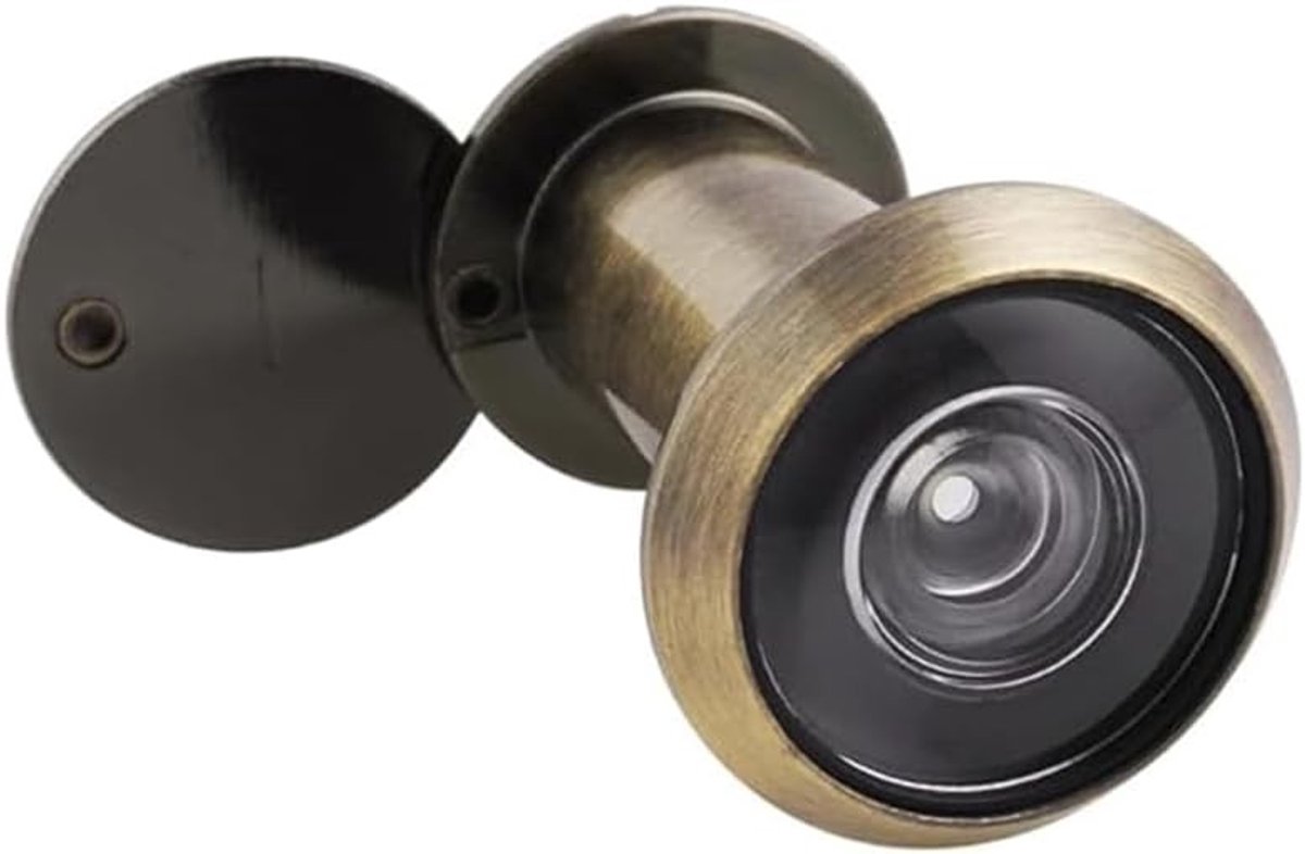 Deurkijker met Privacy Screen, 220° Hoek, Optisch Glas, 16 mm Boorgat, Verstelbare Lengte, Geschikt voor 35-60 mm Dikke Deuren, Veiligheid en Privacy