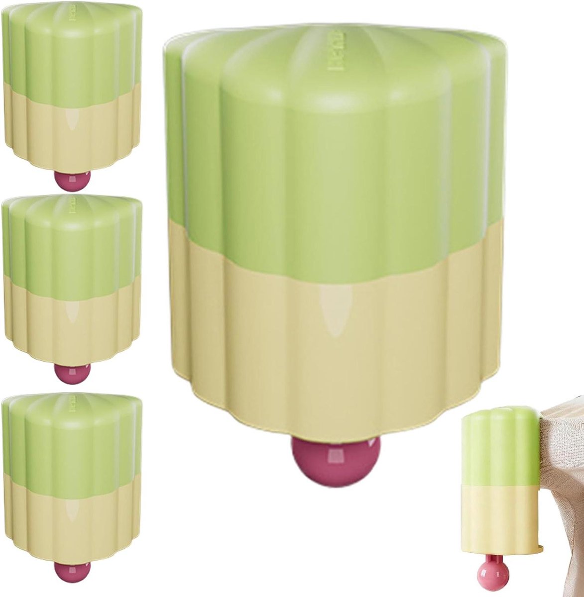 Tafel Hoekbeschermer - Bumper Kussen - Kinderen Beveiligen - Gereedschapsloze Montage - 5x3x6.7cm - Groen