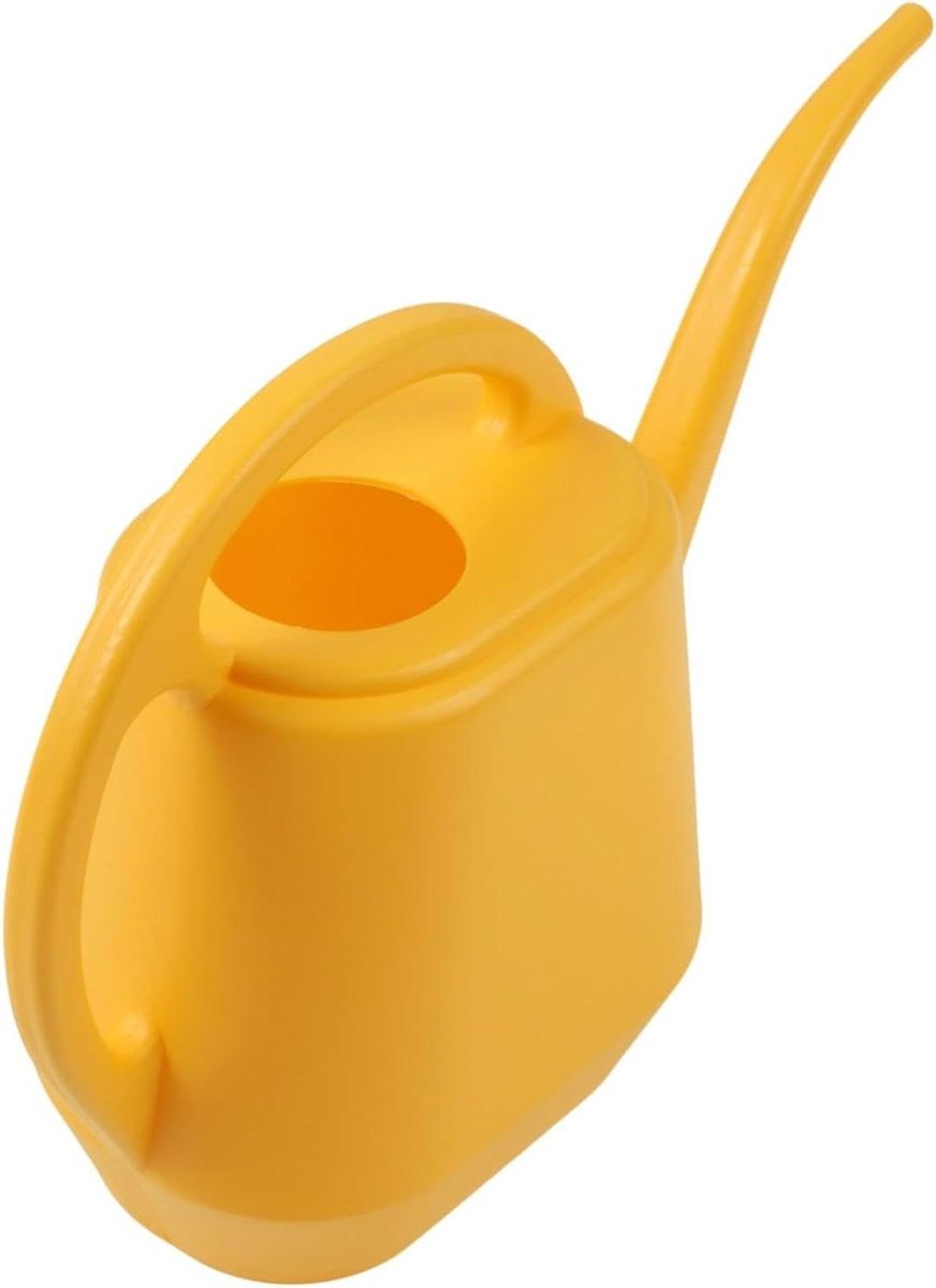 Plastic gieter - Waterkannetje planten - Planten water geven - Lange smalle tuit - 2 liter - Geel