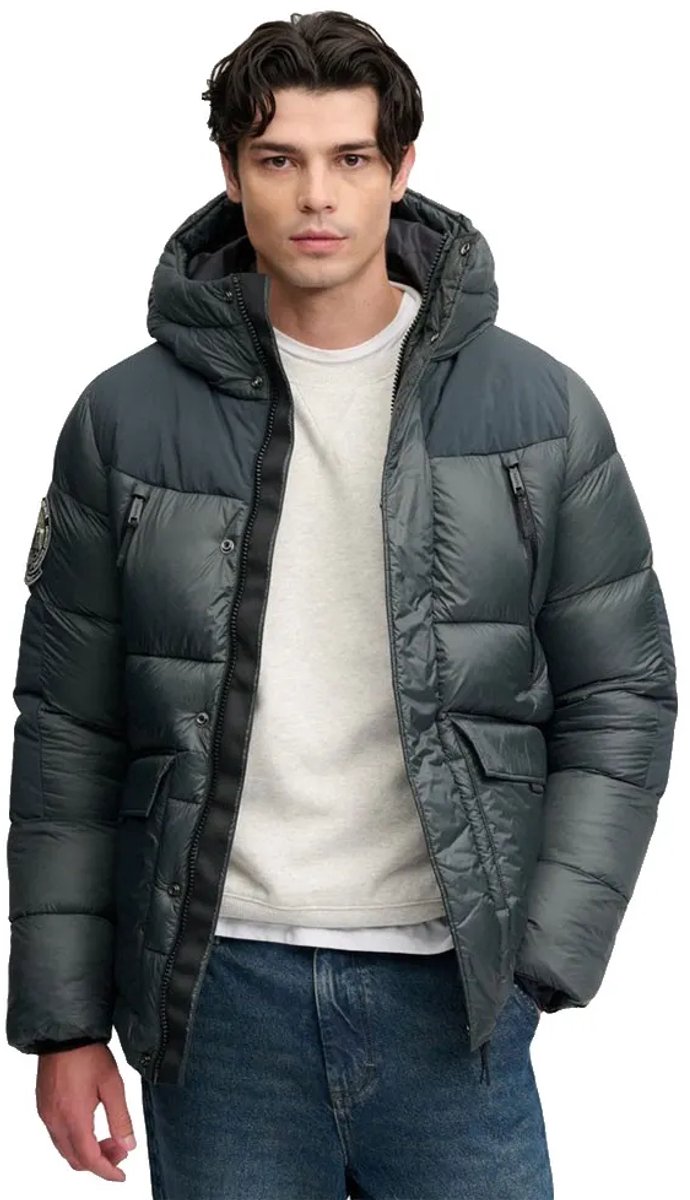 Superdry - City Baffle Parka Jas - Heren - Gewatteerde jassen
