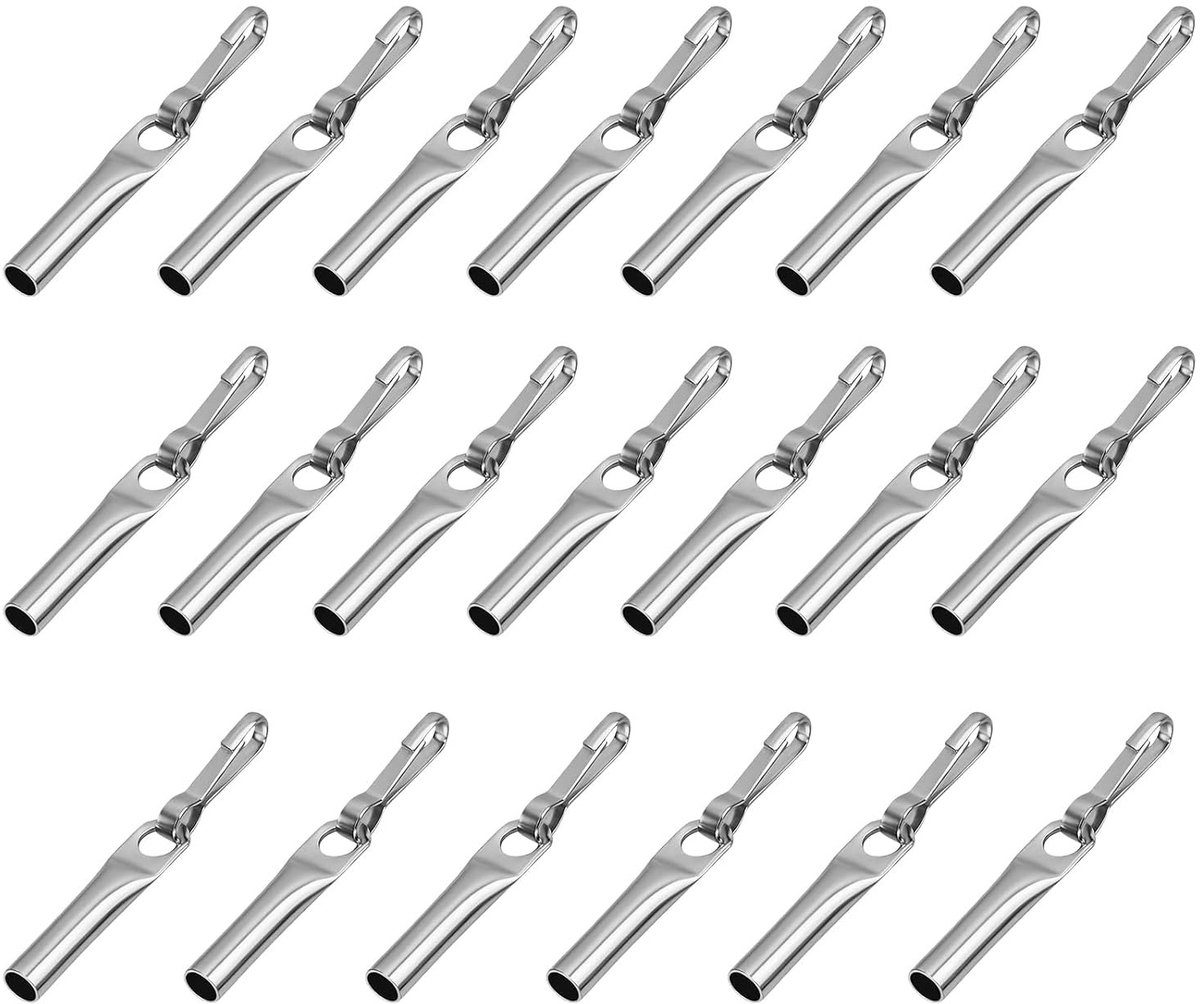 Verzinkte touwsluitingen met simplex-haken voor 8 mm touw - 20 stuks, duurzaam en veelzijdig gebruik