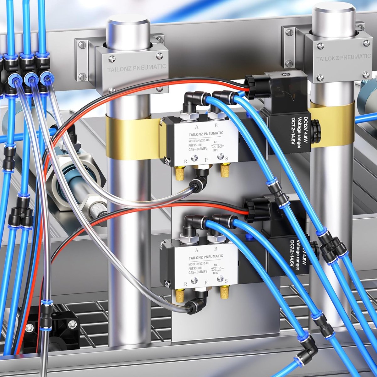 Pneumatische Y-splitter 4mm OD - Kunststof - Push-to-connect - Eenvoudige installatie - ShopVlot