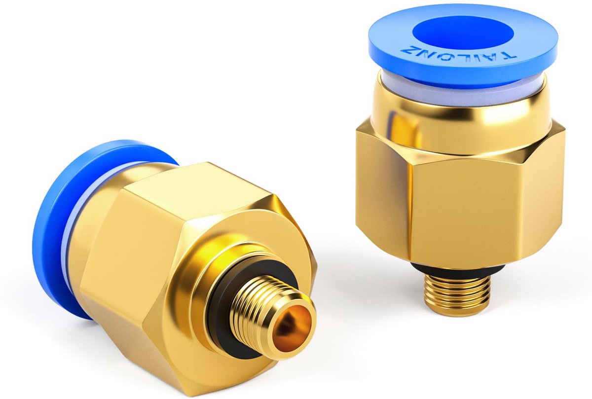 Pneumatische koppelingen 4 mm OD - M5 schroefdraad - push-to-connect - eenvoudig te installeren - ShopVlot