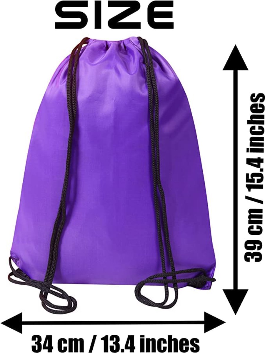 Trekkoord gym bag 1 stuk - paarse sporttas - lichtgewicht en praktisch - ideaal voor school en sport - ShopVlot