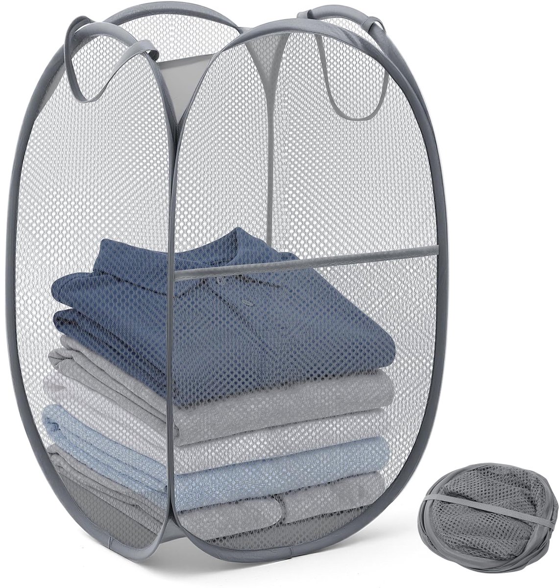 Wasmand opvouwbaar - pop-up ontwerp - ruimtebesparend - ideaal voor wasgoed - ShopVlot