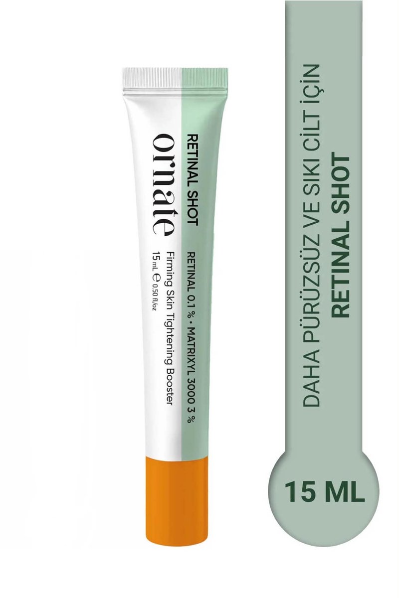 Ornate Retinal Shot 0,1% – Gezichtsserum met Matrixyl 3000, Niacinamide & Vitamine E – Firming Skin Booster – 15 ml