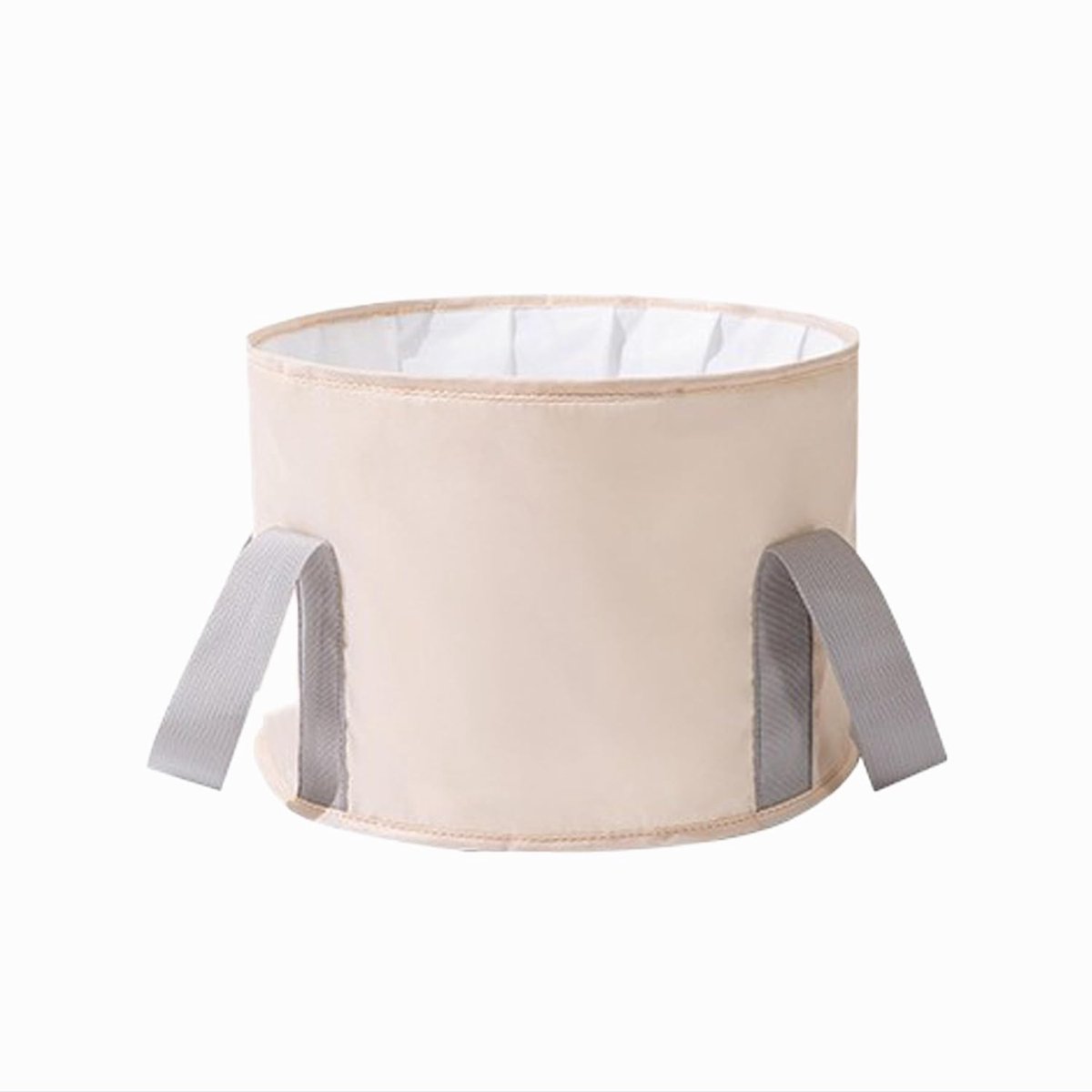 Opvouwbaar voetenbad met opbergtas, ingebouwde isolatielaag van aluminiumfolie, draagbare reisvoetenhoes (beige)