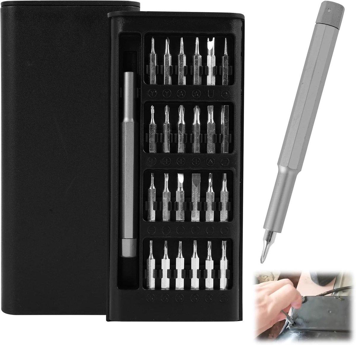49-in-1 precisie-schroevendraaierset met dubbele eindbits, magnetische reparatiegereedschapskit voor laptops, mobiele telefoons, pc's, MacBooks, tablets, PS5, PS4, brillen en horloges