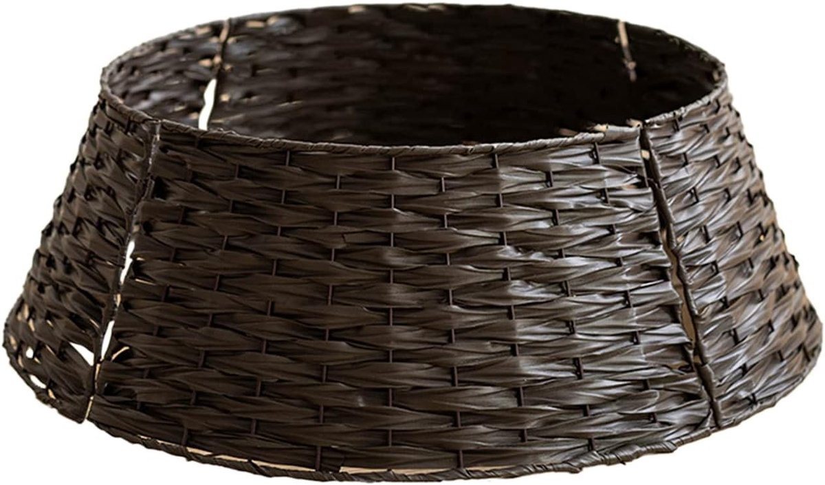 Decoratieve Boommand voor Kerstboom - Vintage Nordic Stijl, Ronde Basis met Omheining voor Planten en Bomen