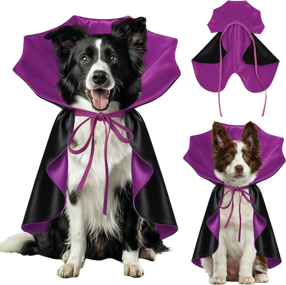 Grappige Halloween Kostuums voor Honden, Pet Cape voor Middelgrote en Grote Honden met Verstelbare Strap en Nekpantser voor Vampierfeest en Cosplay