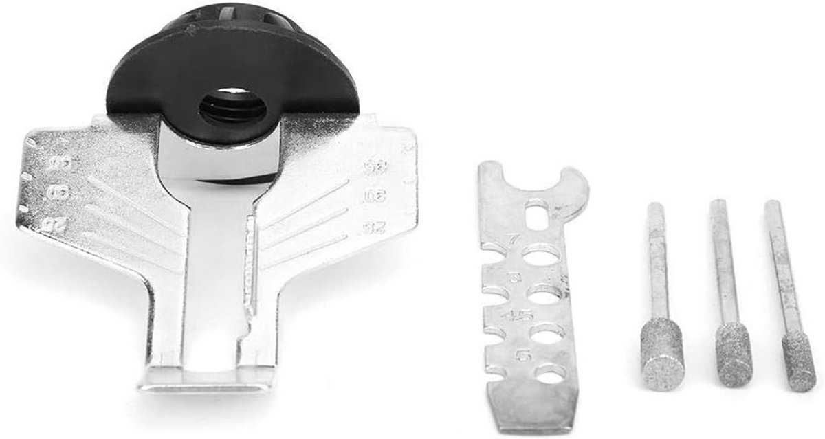Accessoires voor het slijpen van motorzagen en kettingzagen, ideaal voor polijsten en schuren.