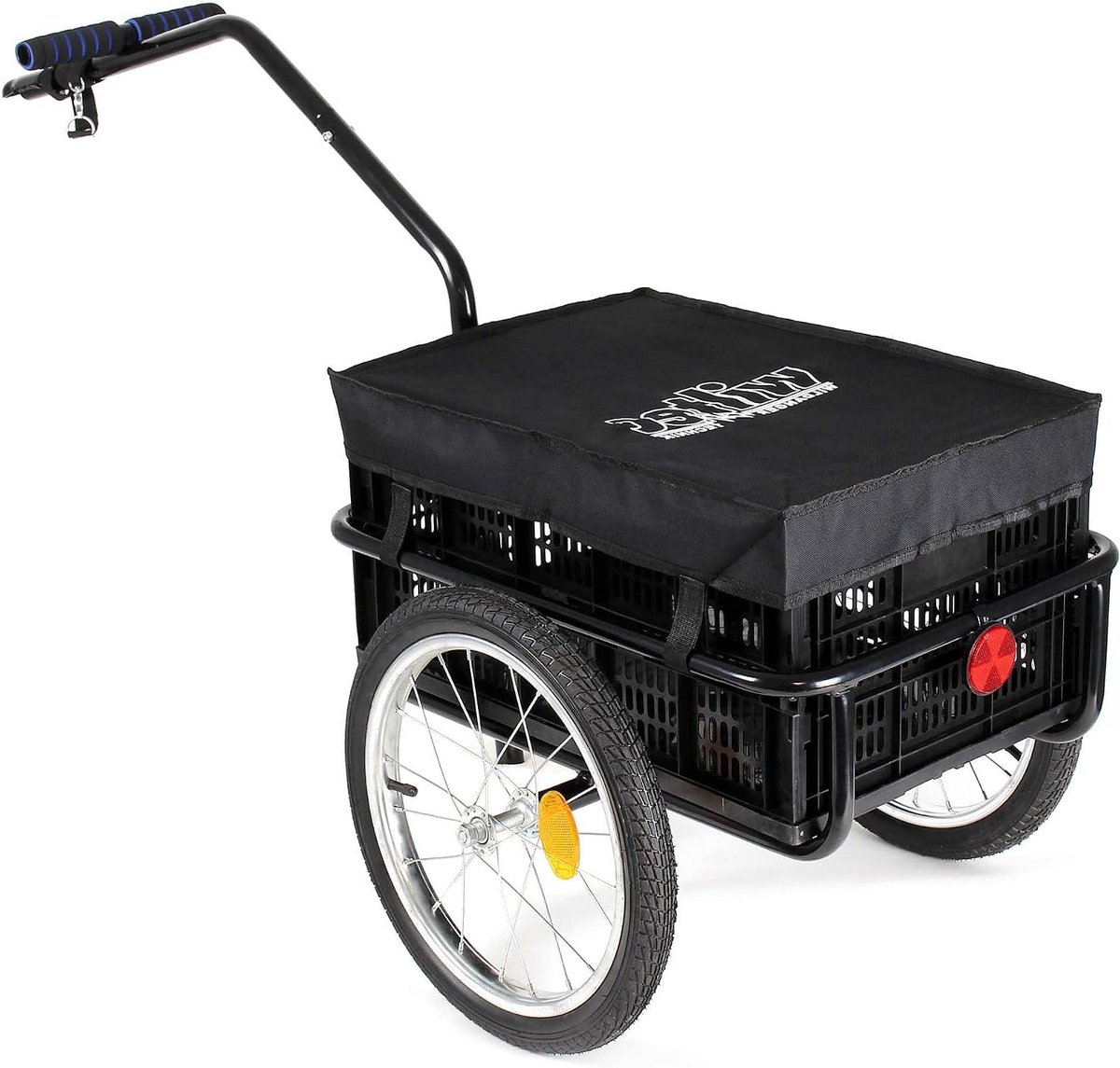 Fietskar - Fietsaanhanger - Transport - Uitneembare bak - 50 kg draagvermogen - Zwart