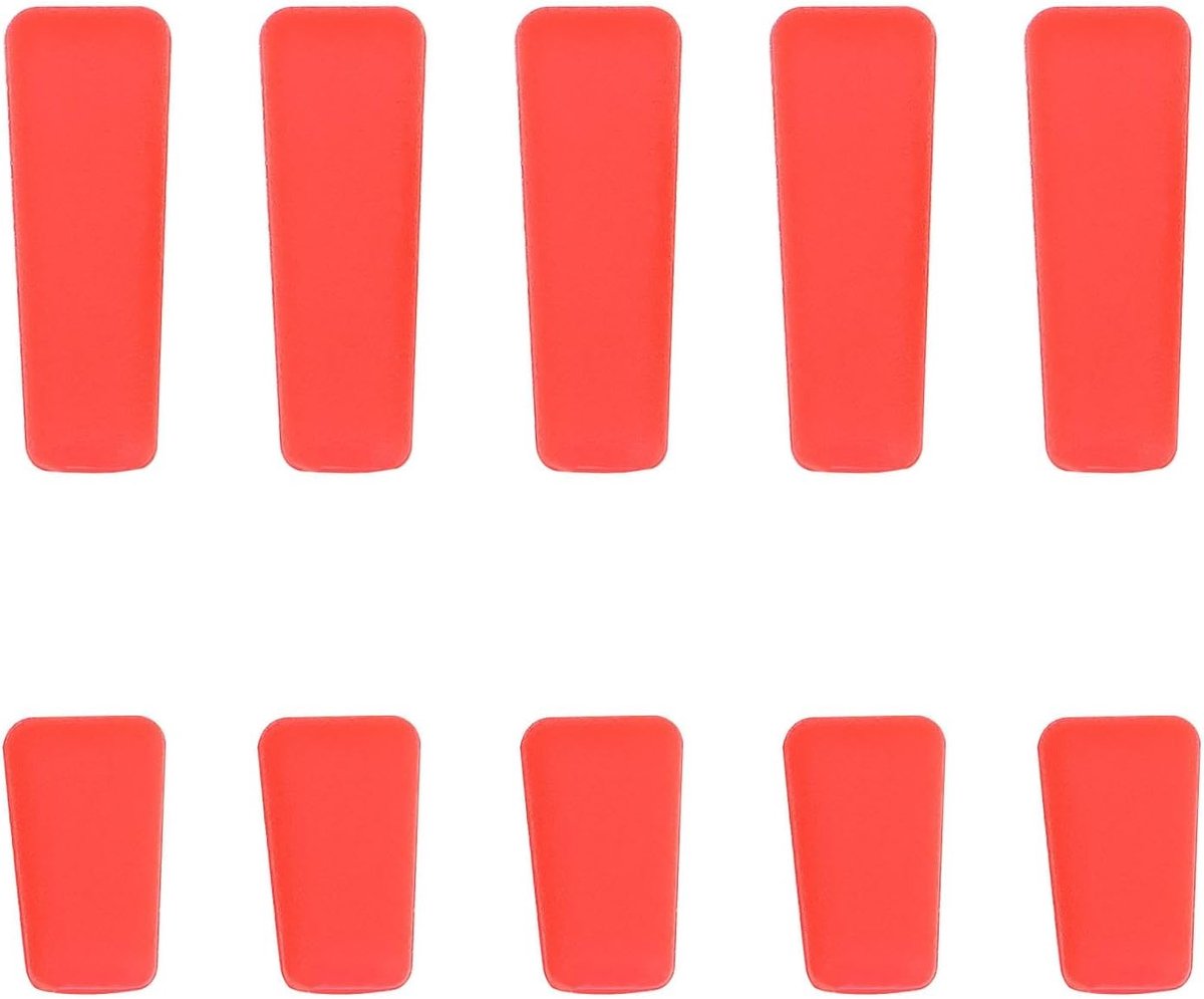 10 Stuks Anti-slip Schakelaarhoezen voor RC Transmitter - Bescherming voor Afstandsbediening, Geschikt voor Futaba en FrSky, Rood (5x Lang, 5x Kort)