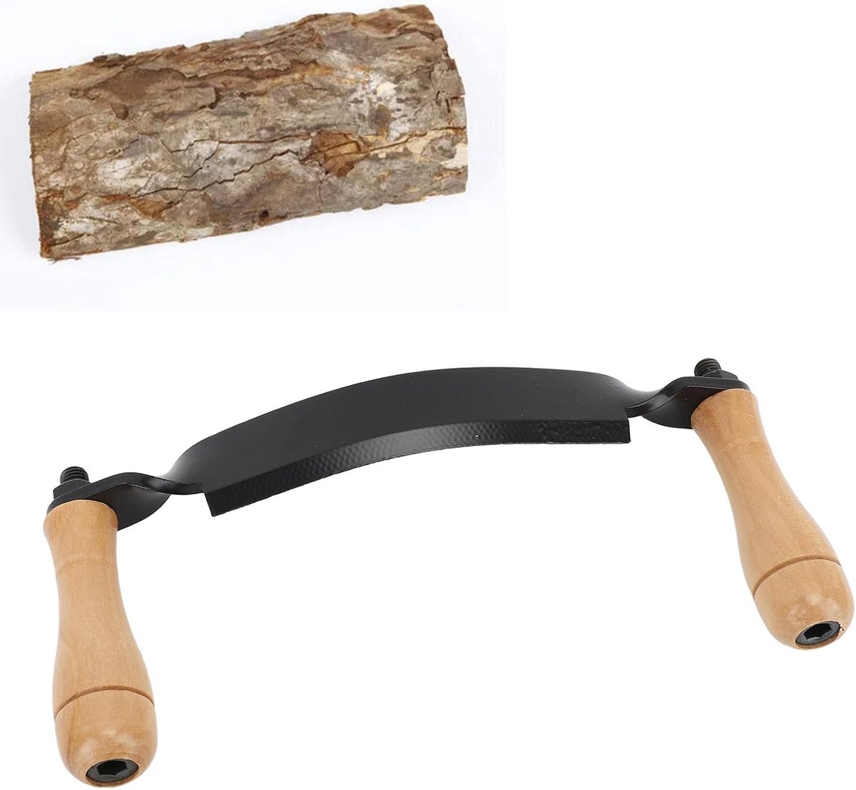 Draw Shave Tool, Effortlessly Removes Tree Bark, Ergonomic Efficient Comfortable Grip Tree Bark Peeler for Woodworking - ShopVlot