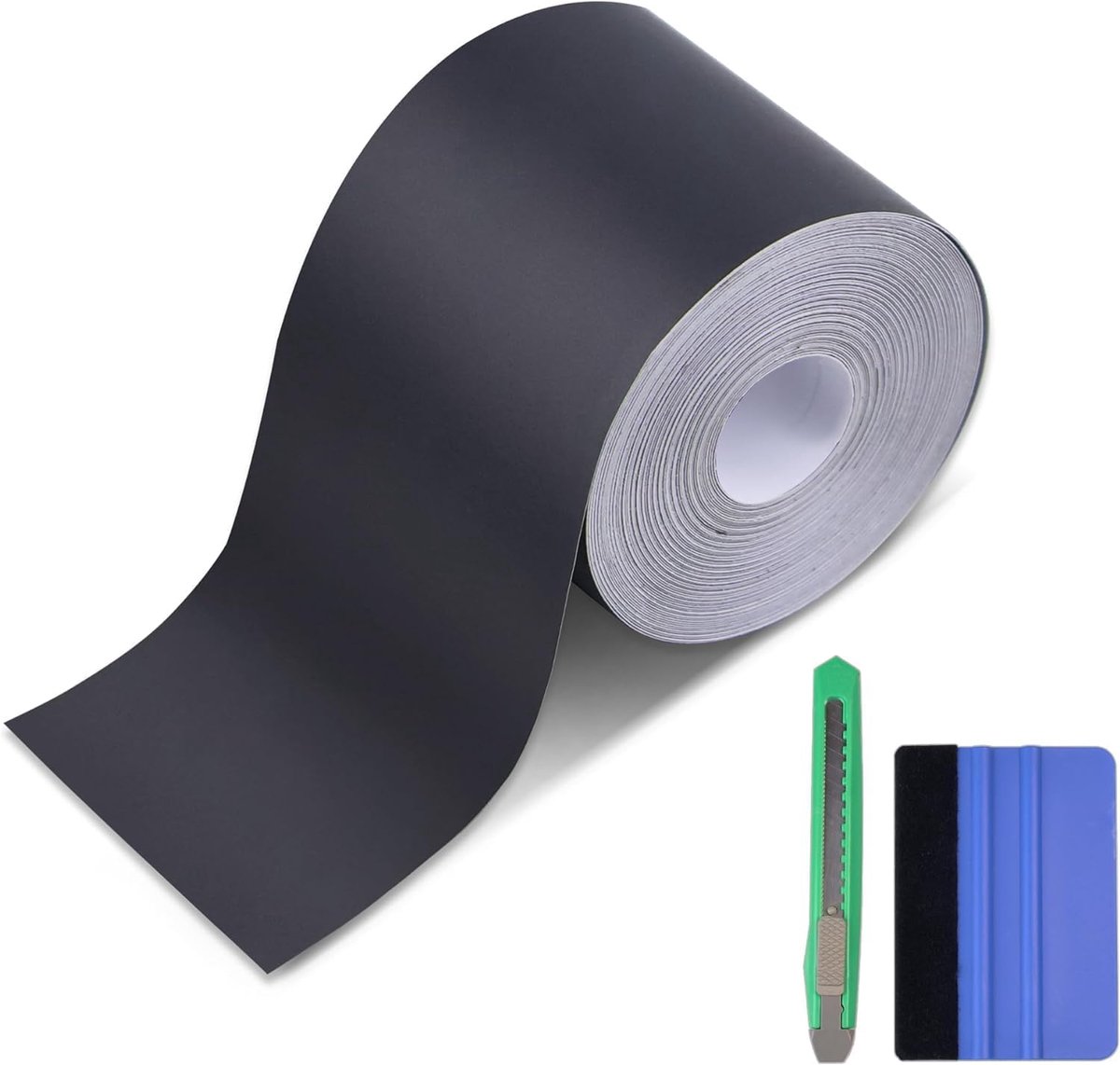 Foneso Carbon Film Car Film Carbon Vinyl Film Car Wrap Vinyl Rolls DIY Self-Adhesive Car Protection Film (Matte Black - ShopVlot