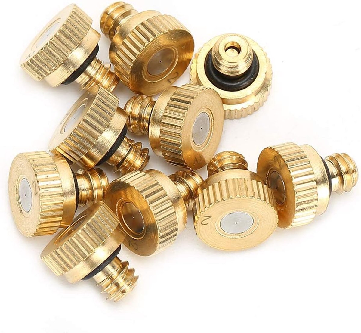 10pcs 0.2mm Brass Misting Nozzles Tap Water Low Pressure Atomizer Nozzle Misting Cooling Spray Nozzles - ShopVlot