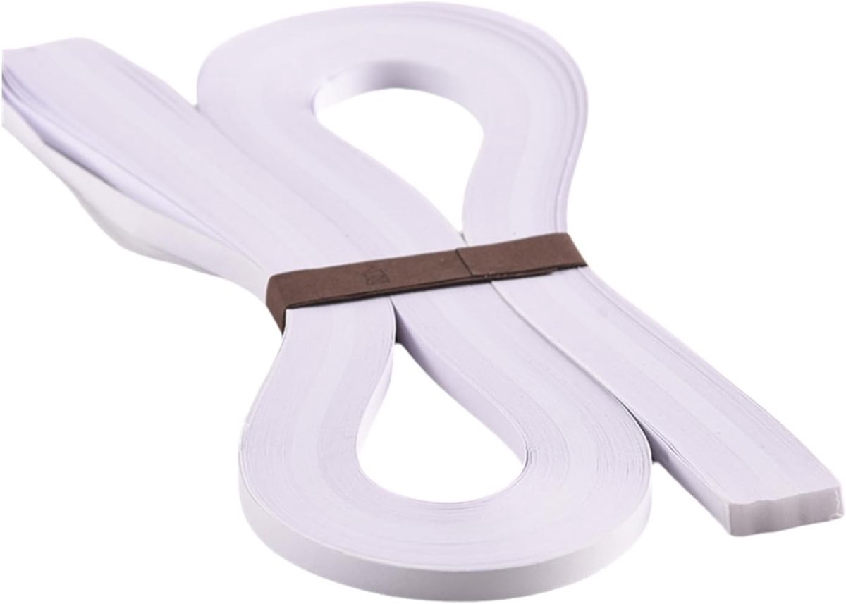 Quilling Papierstroken 5mm in Puur Wit - 120 Stuks van 540mm Lengte voor Creatieve Knutselprojecten en Decoraties