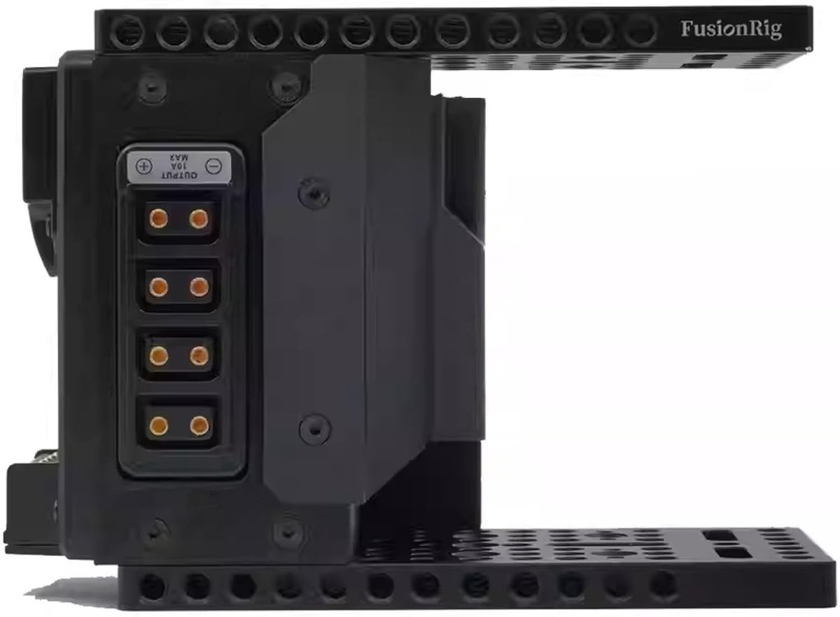 Cineback Camera Cage Uitbreidingsmodule met V Mount Plate, D Tap Splitter en Schokbestendige Screenopslag voor Sony FX3/FX30
