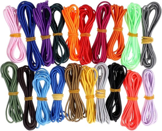 Ronde Elastische Koord 2mm in 20 Kleuren - 2 Yards voor Armband Maken, DIY Creaties en Sieraden Bevestigen — afbeelding 5