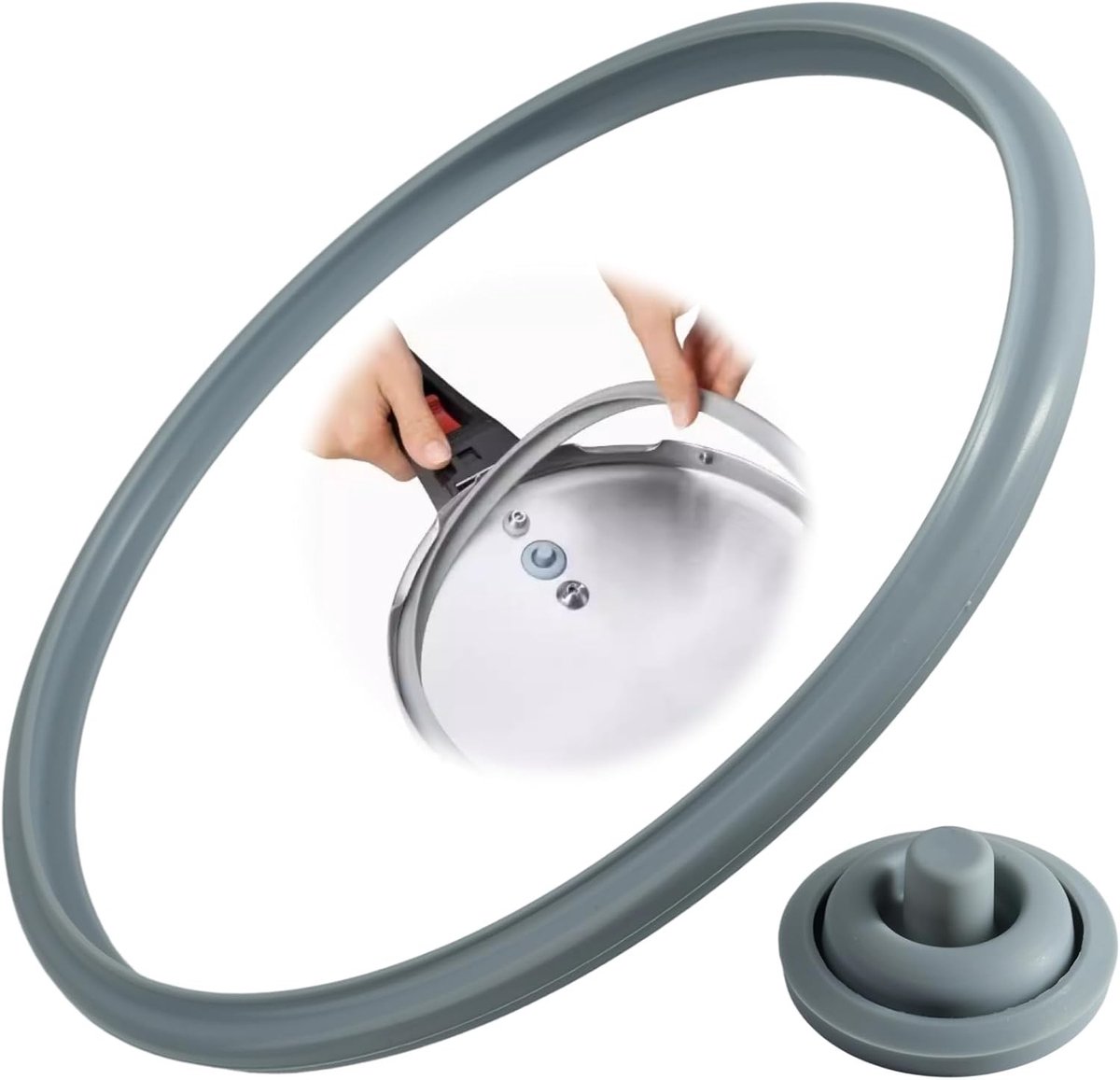 Vervangingsset voor Sealing Rings voor Snelkookpannen van 22 cm, Geschikt voor 3 L/4.5 L/6.5 L/8.5 L, Duurzame Onderdeel voor Perfecte Kookresultaten