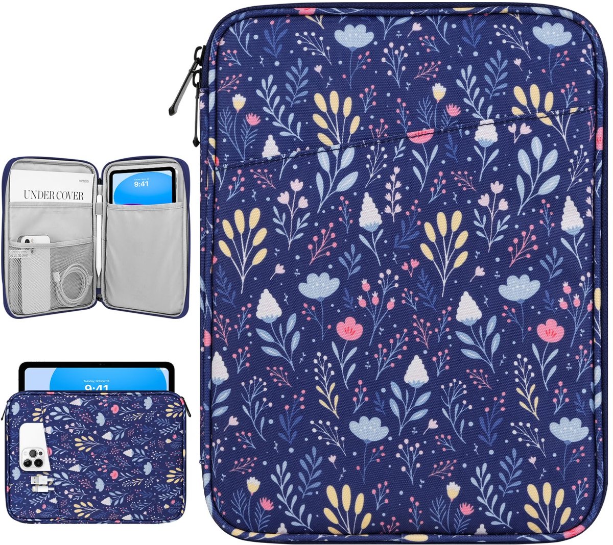 Dadanism 9-11 Inch Tablet Sleeve Bag Carrying Case, Night Blue - ShopVlot
