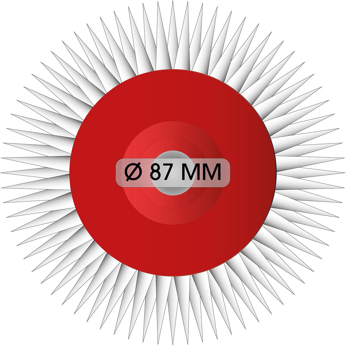 Ontluchtingsroller 25 cm - metalen beugel met één arm - spike lengte 21 mm - professionele kwaliteit voor vloercoatings - ShopVlot
